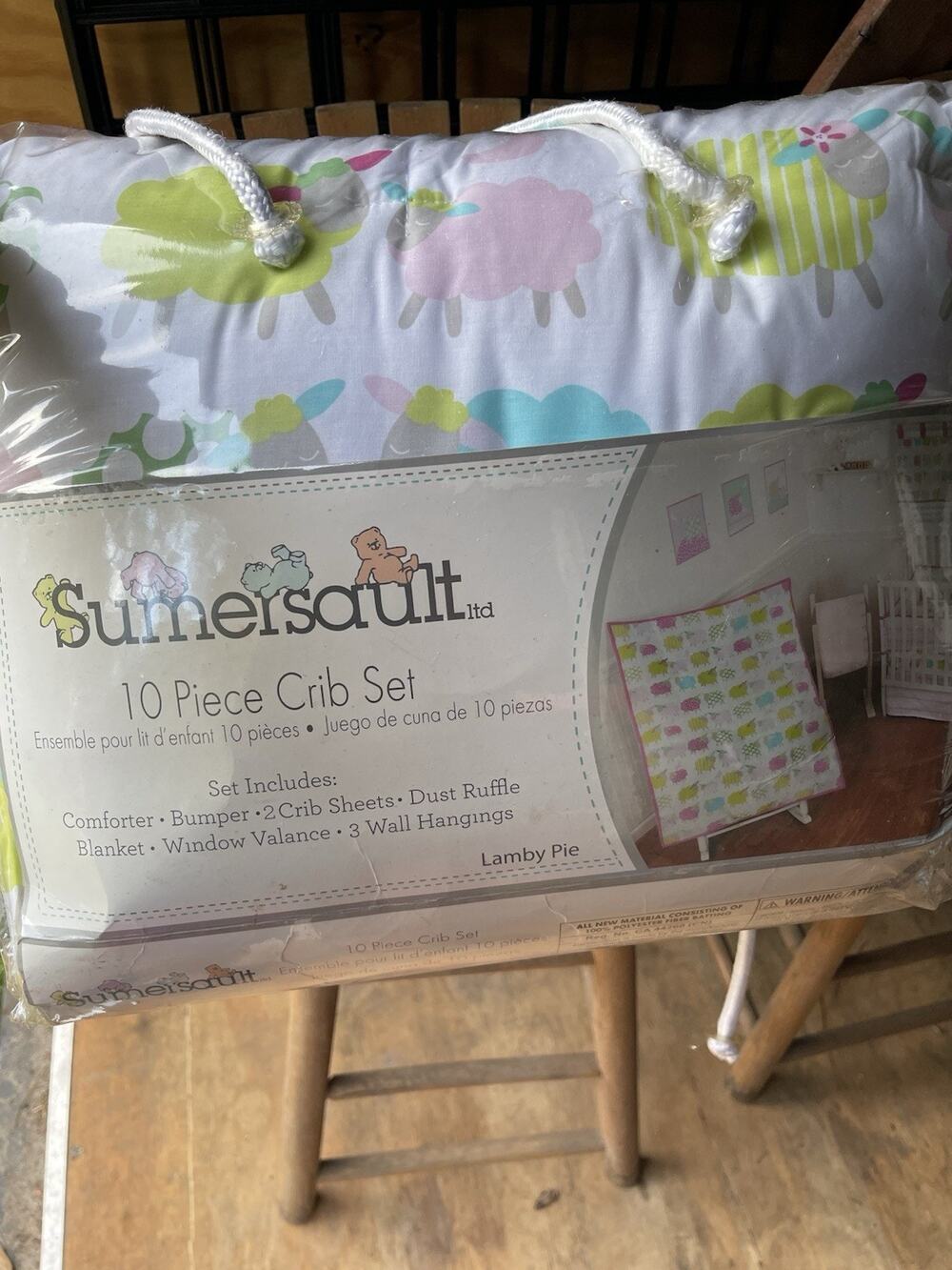Vintage “Lamby Pie” Summersault 10 Piece Crib Set. New